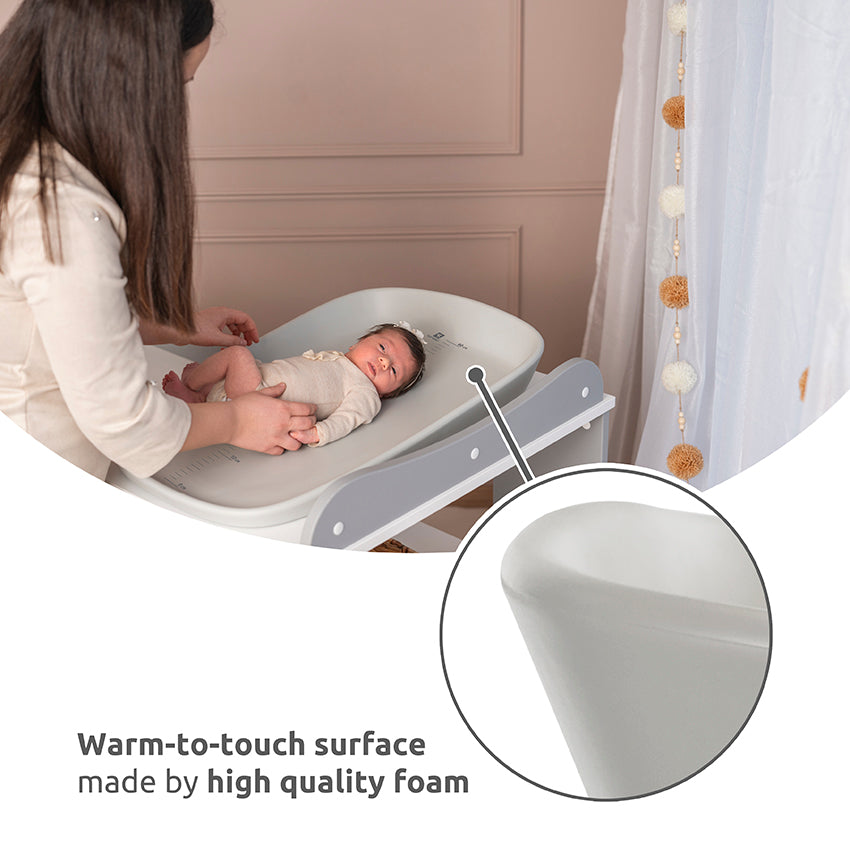 Cambiador Lorelli Lulu | Cálido, seguro y fácil de limpiar gris