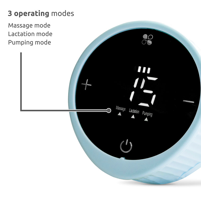 Sacaleches eléctrico Lorelli Lila | 3 modos y 15 niveles de succión vede