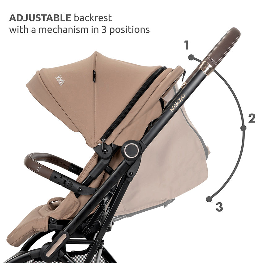 Silla de paseo MAKAYA con asiento giratorio 360° de Lorelli  negra– hasta 22 kg