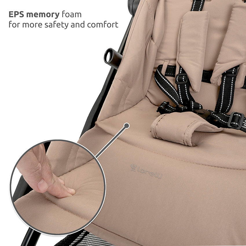 Silla de paseo MAKAYA con asiento giratorio 360° de Lorelli  negra– hasta 22 kg