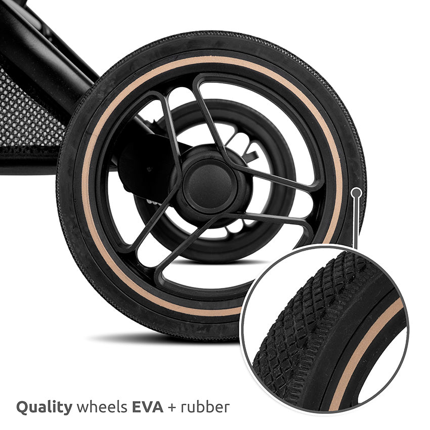 Silla de paseo MAKAYA con asiento giratorio 360° de Lorelli  negra– hasta 22 kg