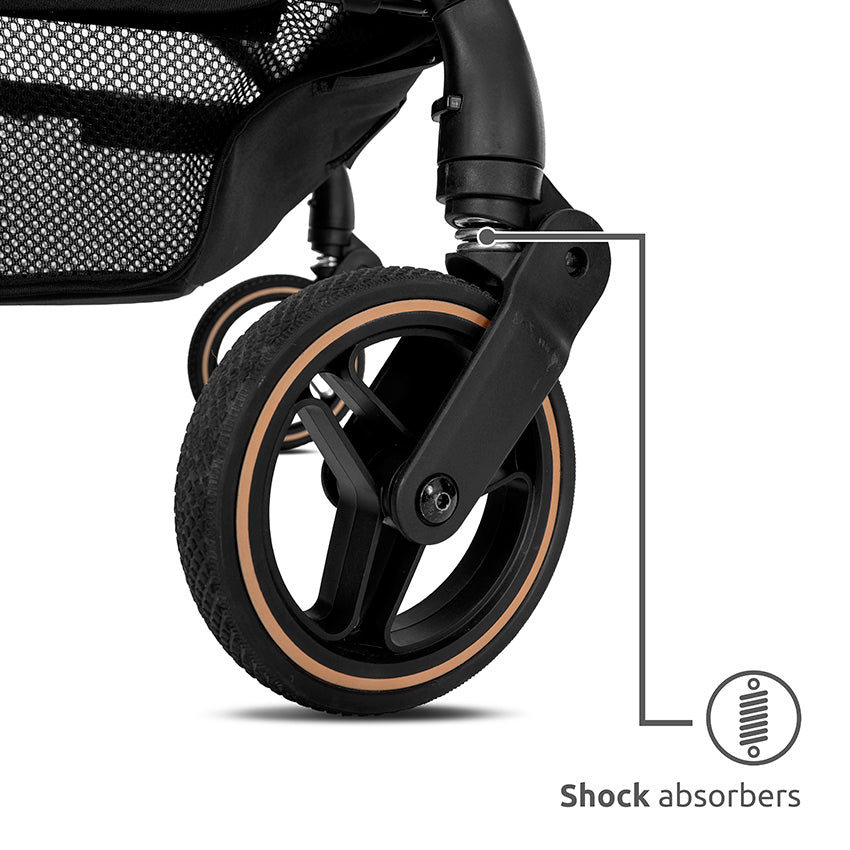 Silla de paseo MAKAYA con asiento giratorio 360° de Lorelli  negra– hasta 22 kg