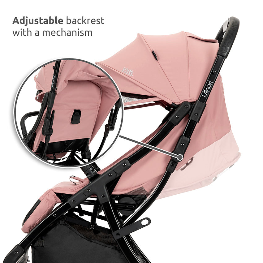 Silla de Paseo MINORI de Lorelli | Ligera, Compacta y Homologada hasta 22 kg rosa