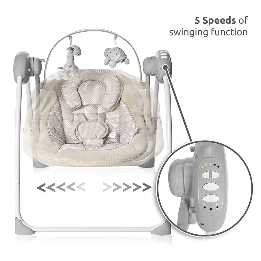 Hamaca Columpio Automático Portofino de Lorelli | Desde 0 Meses hasta 9 kg azul