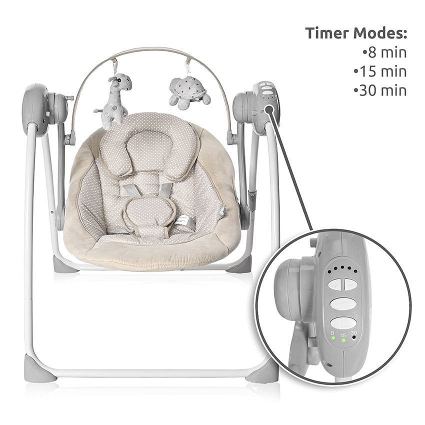Hamaca Columpio Automático Portofino de Lorelli | Desde 0 Meses hasta 9 kg azul