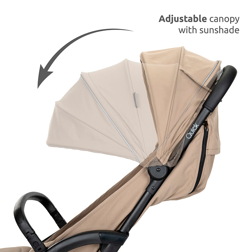 Silla de paseo con cierre automático hasta 22 kilos Quick negra