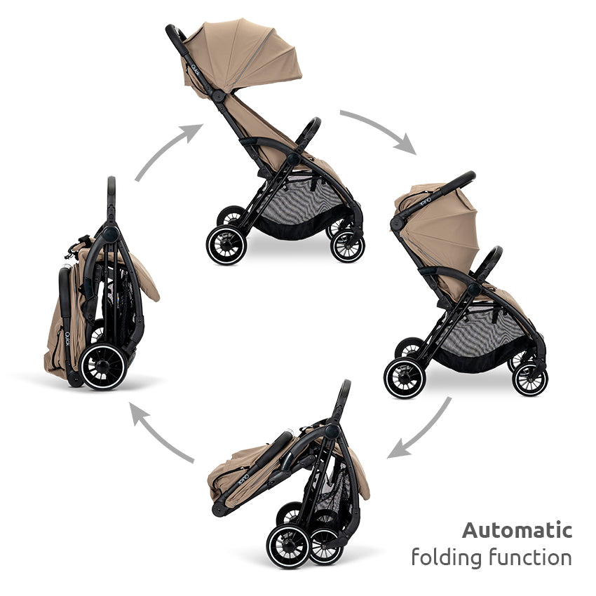 Silla de paseo con cierre automático hasta 22 kilos Quick negra