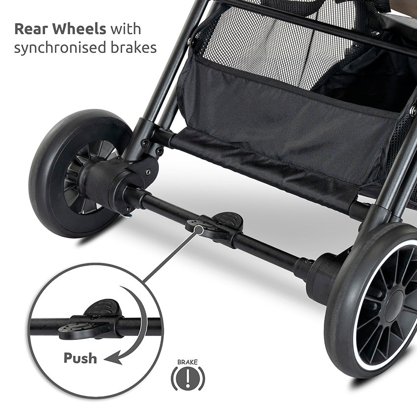 Silla de paseo con cierre automático hasta 22 kilos Quick gris