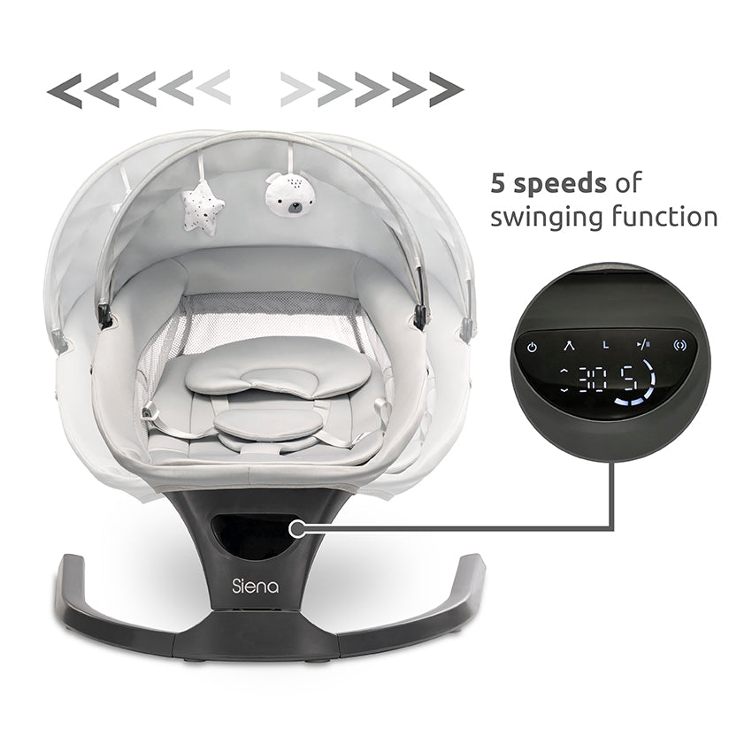 Hamaca automática Siena Lorelli con Bluetooth y control remoto beige