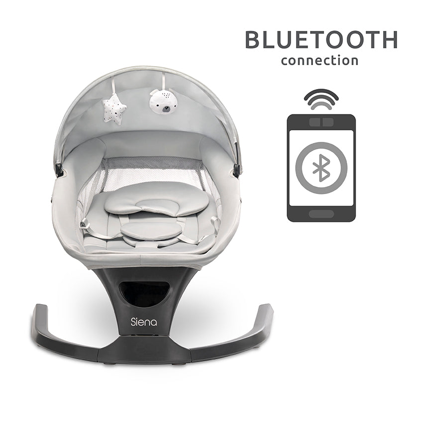 Hamaca automática Siena Lorelli con Bluetooth y control remoto gris