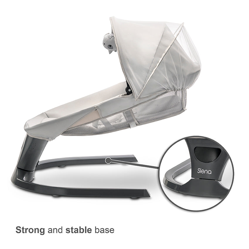 Hamaca automática Siena Lorelli con Bluetooth y control remoto gris