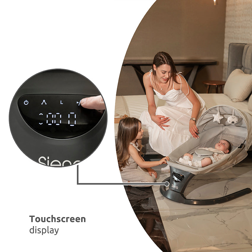 Hamaca automática Siena Lorelli con Bluetooth y control remoto gris