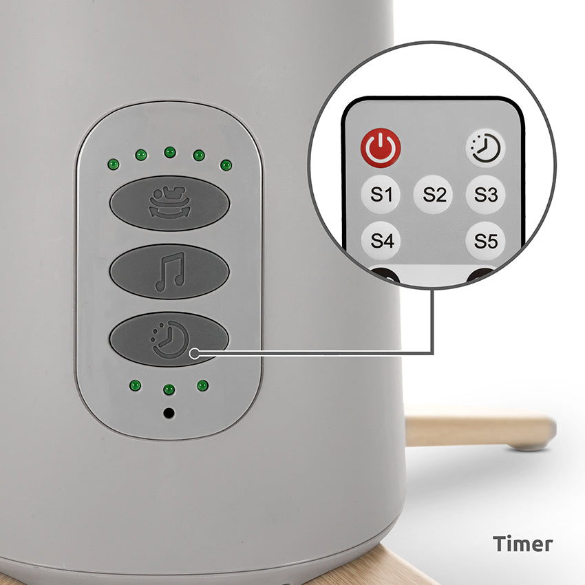 Hamaca automática con Bluetooth y control remoto gris
