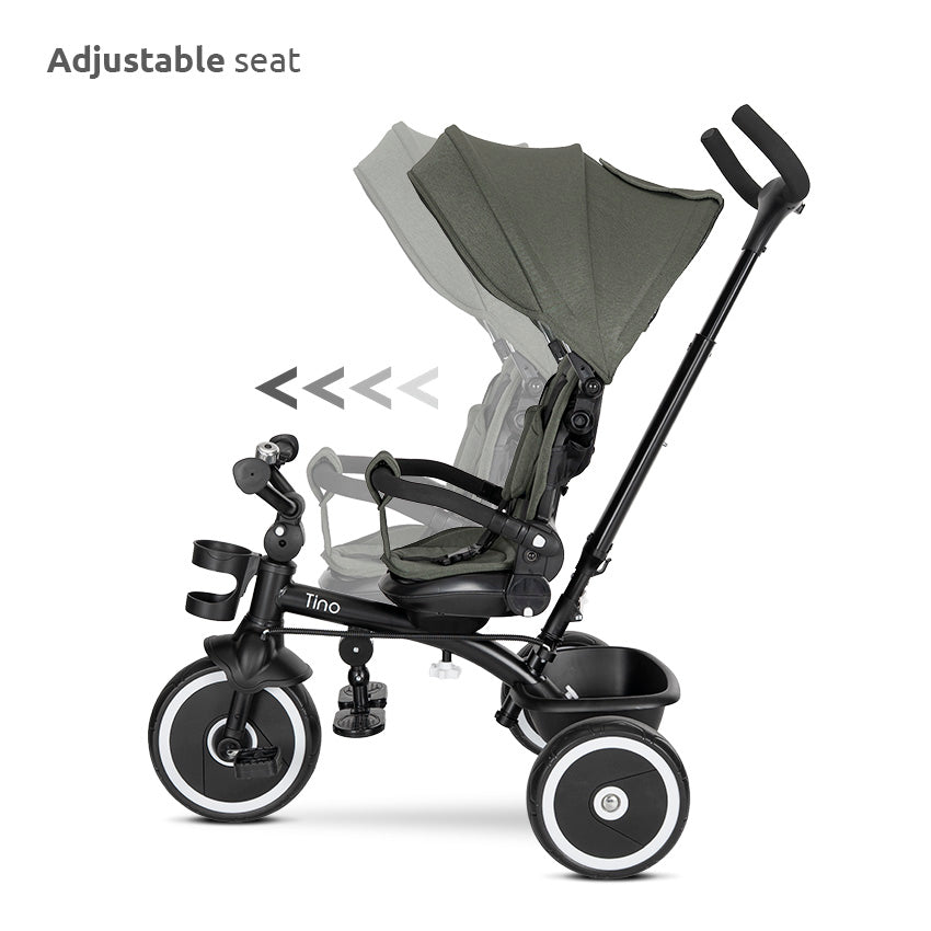 Triciclo Tino rosa con rotacion de Lorelli