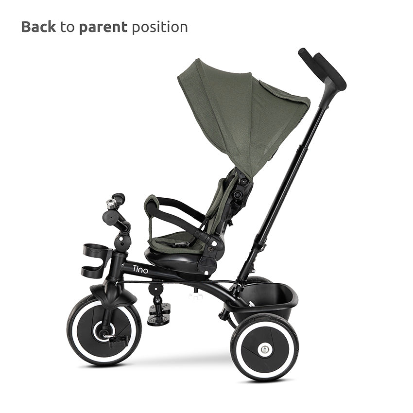 Triciclo Tino rosa con rotacion de Lorelli