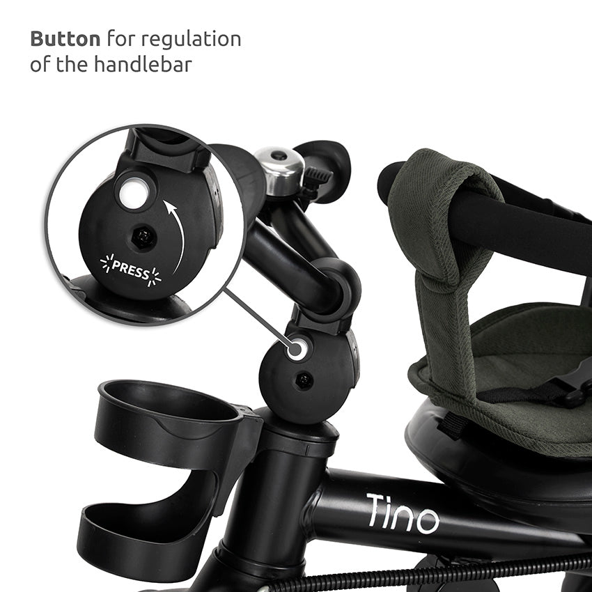 Triciclo Tino rosa con rotacion de Lorelli