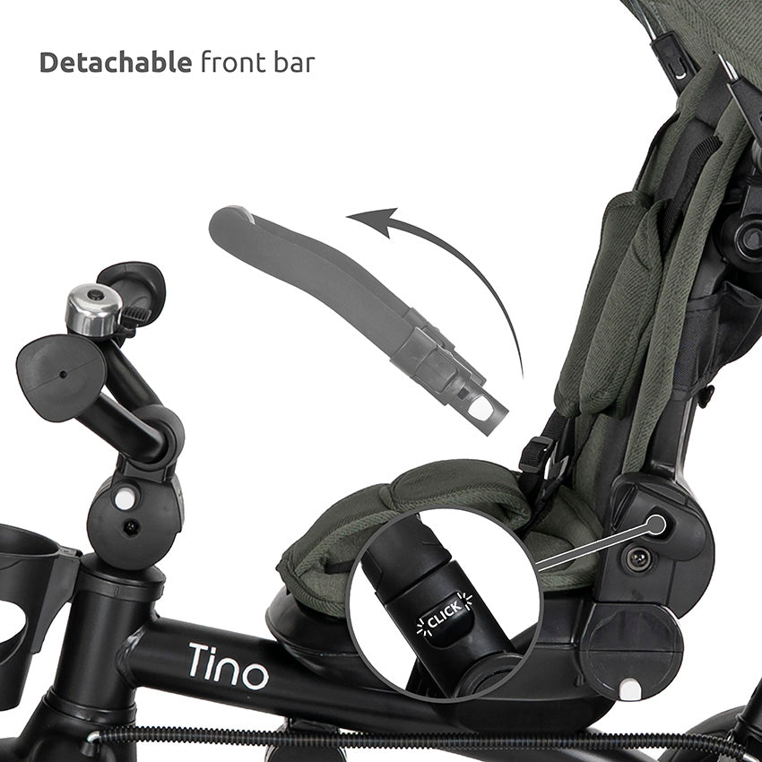 Triciclo Tino gris con rotacion de Lorelli