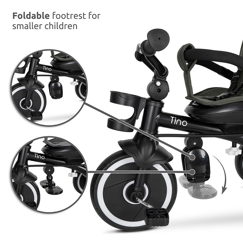 Triciclo Tino gris con rotacion de Lorelli