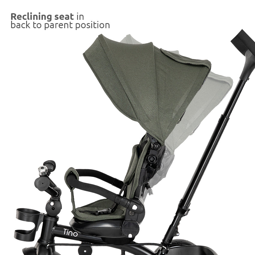 Triciclo Tino rosa con rotacion de Lorelli