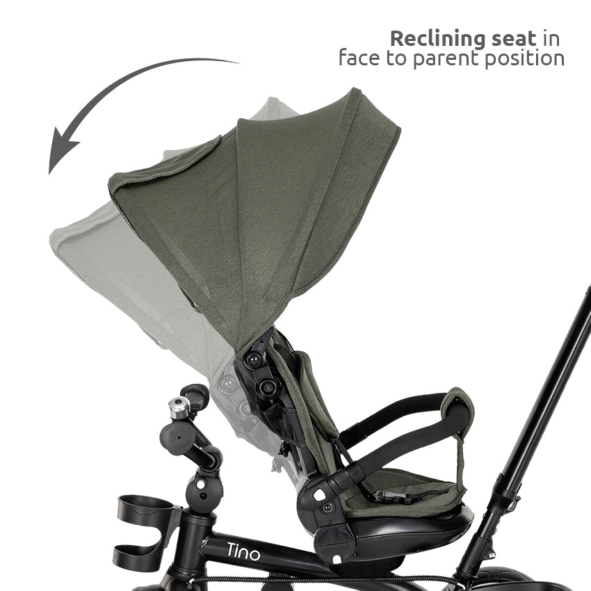 Triciclo Tino rosa con rotacion de Lorelli