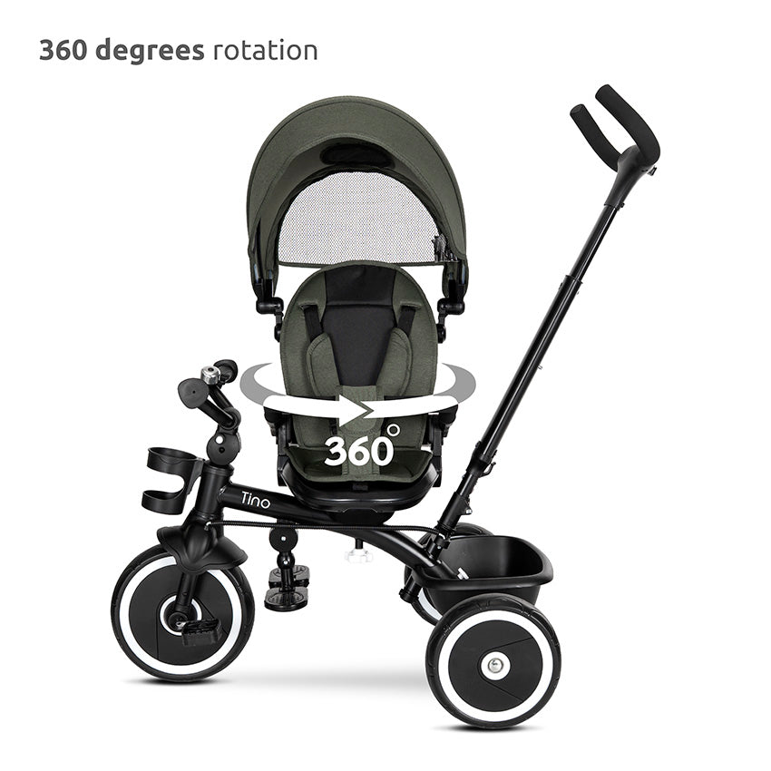 Triciclo Tino gris con rotacion de Lorelli