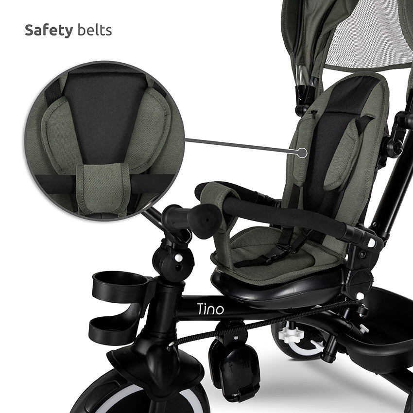 Triciclo Tino rosa con rotacion de Lorelli