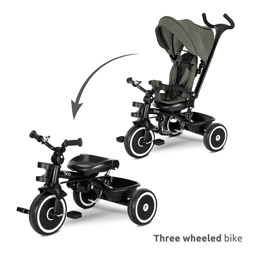 Triciclo Tino gris con rotacion de Lorelli