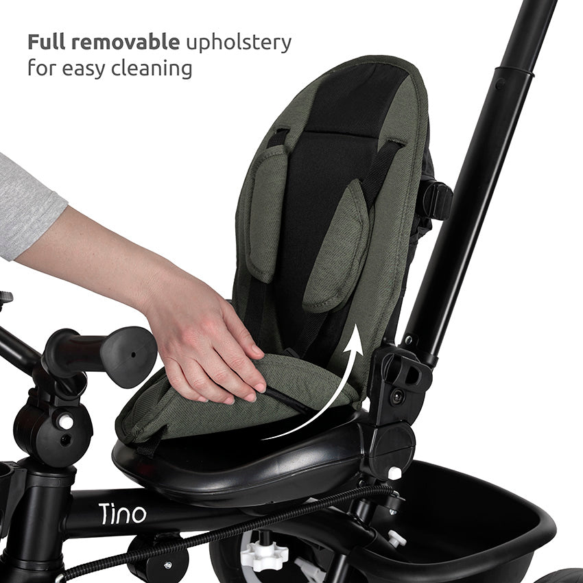 Triciclo Tino rosa con rotacion de Lorelli