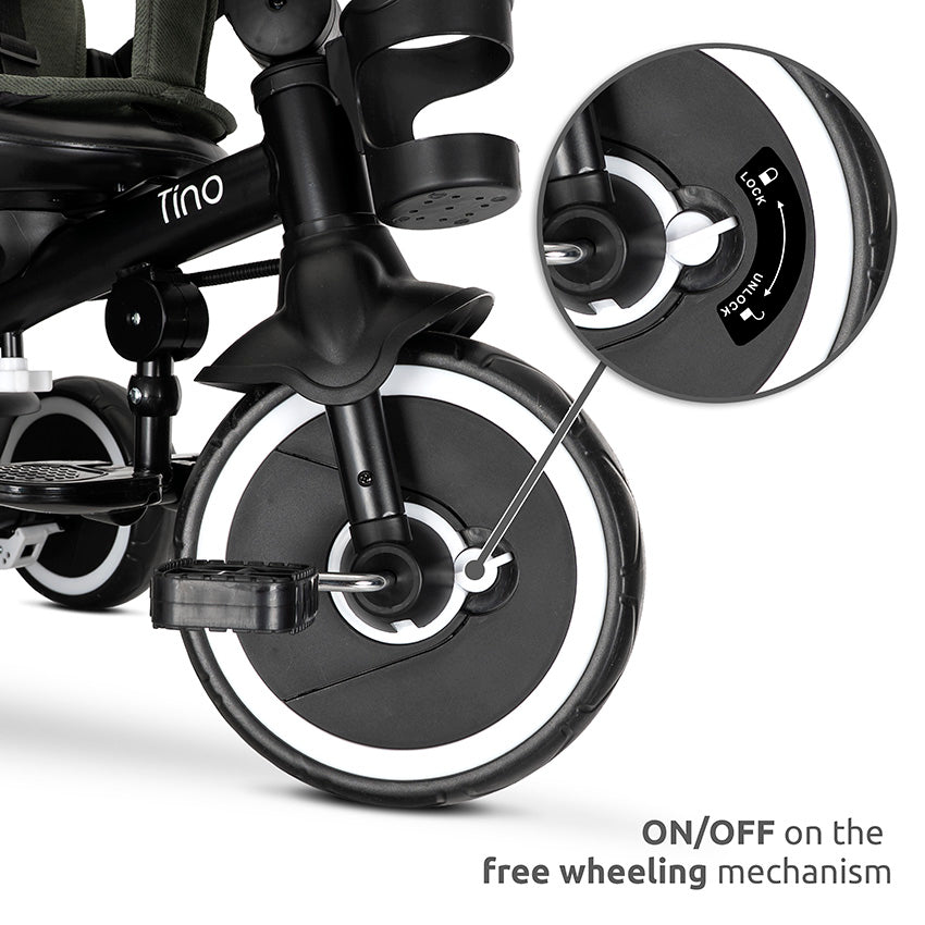 Triciclo Tino gris con rotacion de Lorelli