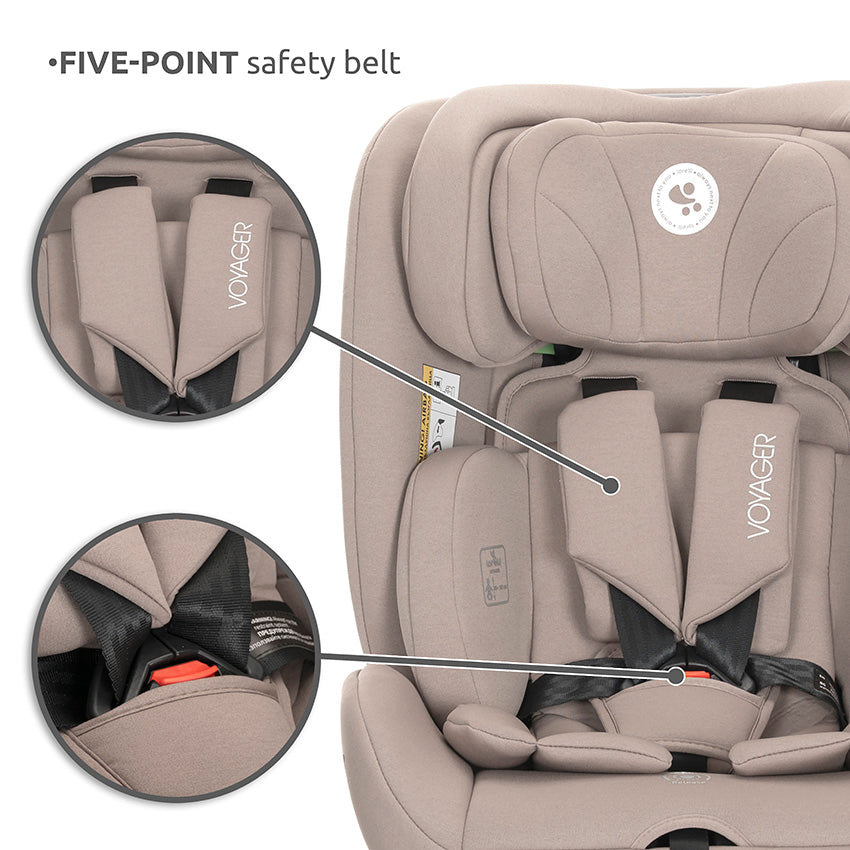 Silla de coche Voyager i-Size Lorelli con cinturón 40-150 cm rosa
