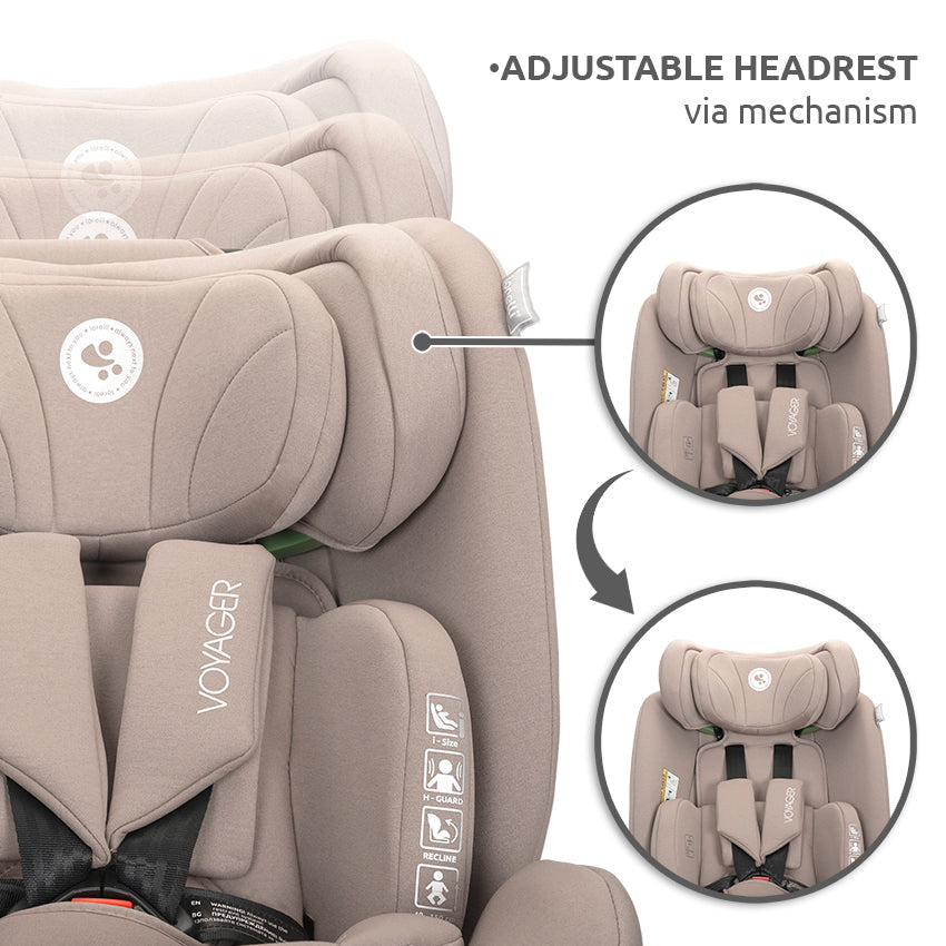 Silla de coche Voyager i-Size Lorelli con cinturón 40-150 cm rosa