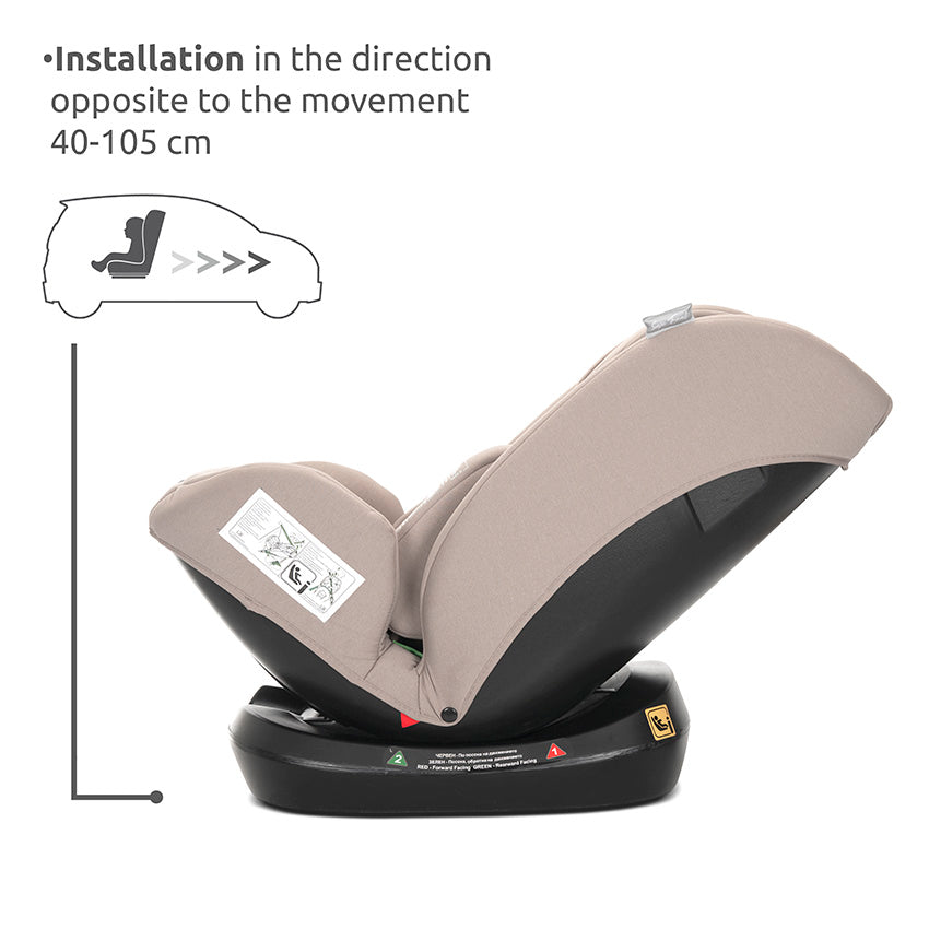 Silla de coche Voyager i-Size Lorelli con cinturón 40-150 cm gris