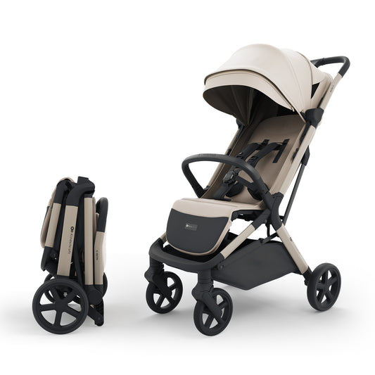 Silla de Paseo NUBI 3 de Kinderkraft  Beige– Ultraligera, Compacta y Perfecta para Viajar