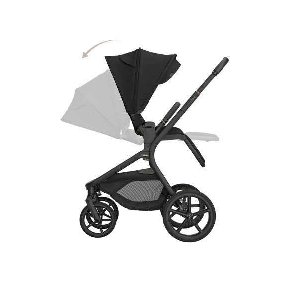 Carrito de Bebé 2 en 1 Goya Platinum Negro con Capazo Plegable – KikkaBoo