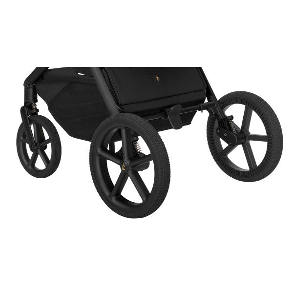 Carrito de Bebé 2 en 1 Goya Platinum Negro con Capazo Plegable – KikkaBoo