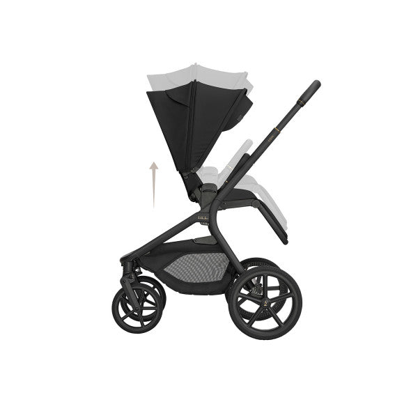 Carrito de Bebé 2 en 1 Goya Platinum Negro con Capazo Plegable – KikkaBoo