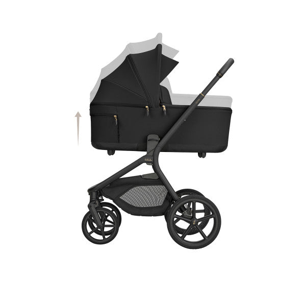 Carrito de Bebé 2 en 1 Goya Platinum Negro con Capazo Plegable – KikkaBoo
