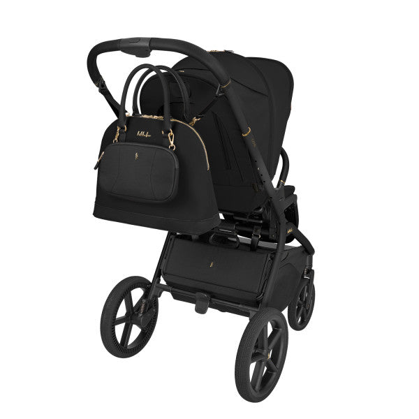 Carrito de Bebé 2 en 1 Goya Platinum Negro con Capazo Plegable – KikkaBoo