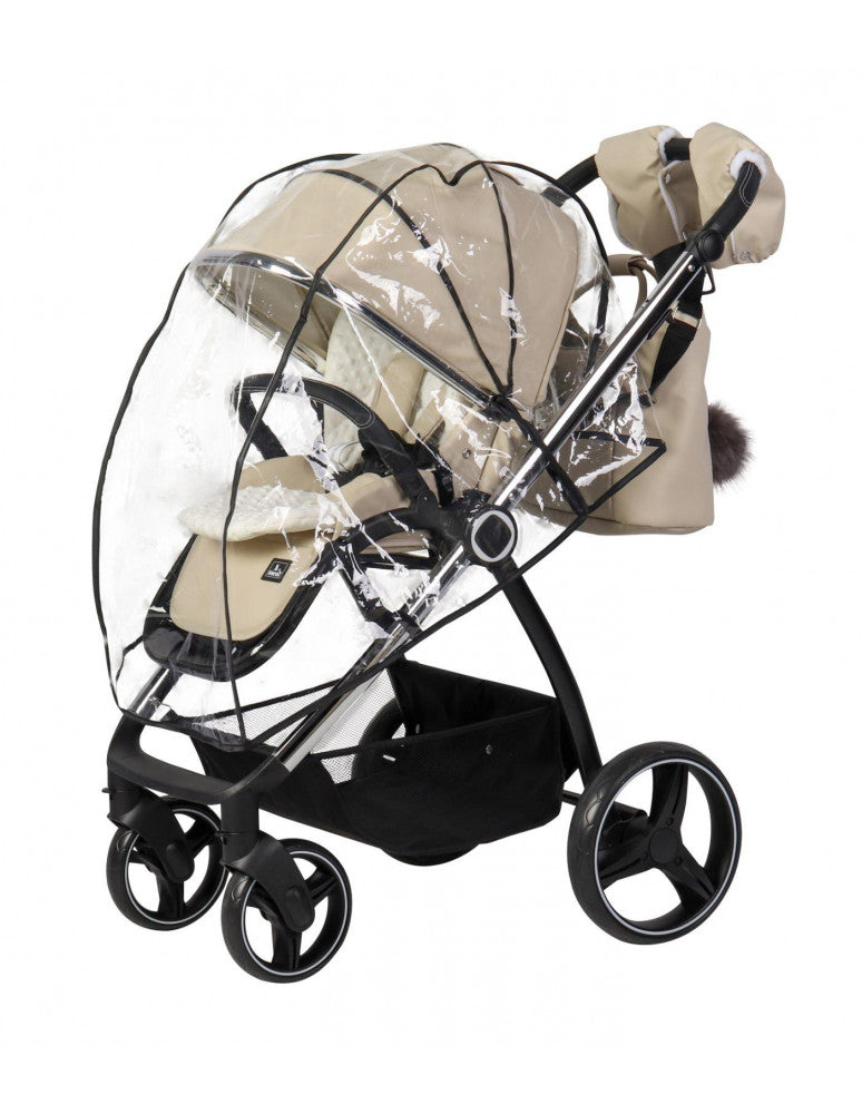 Carro de bebe en ecopiel duo beige Toral Elena