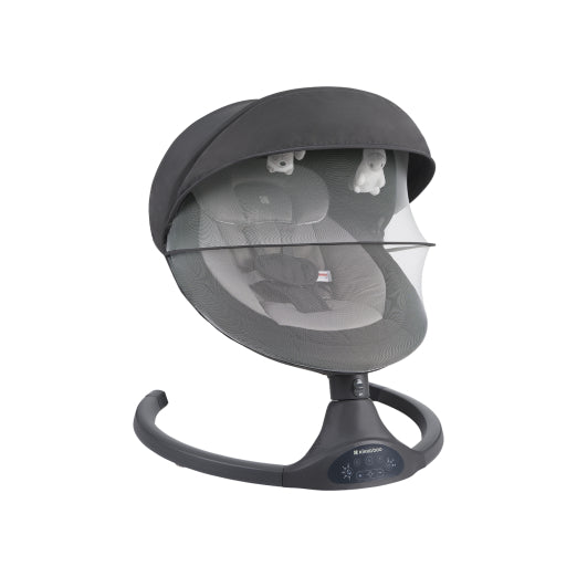 Hamaca automática Codie Kikka Boo con Bluetooth y control remoto gris oscuro