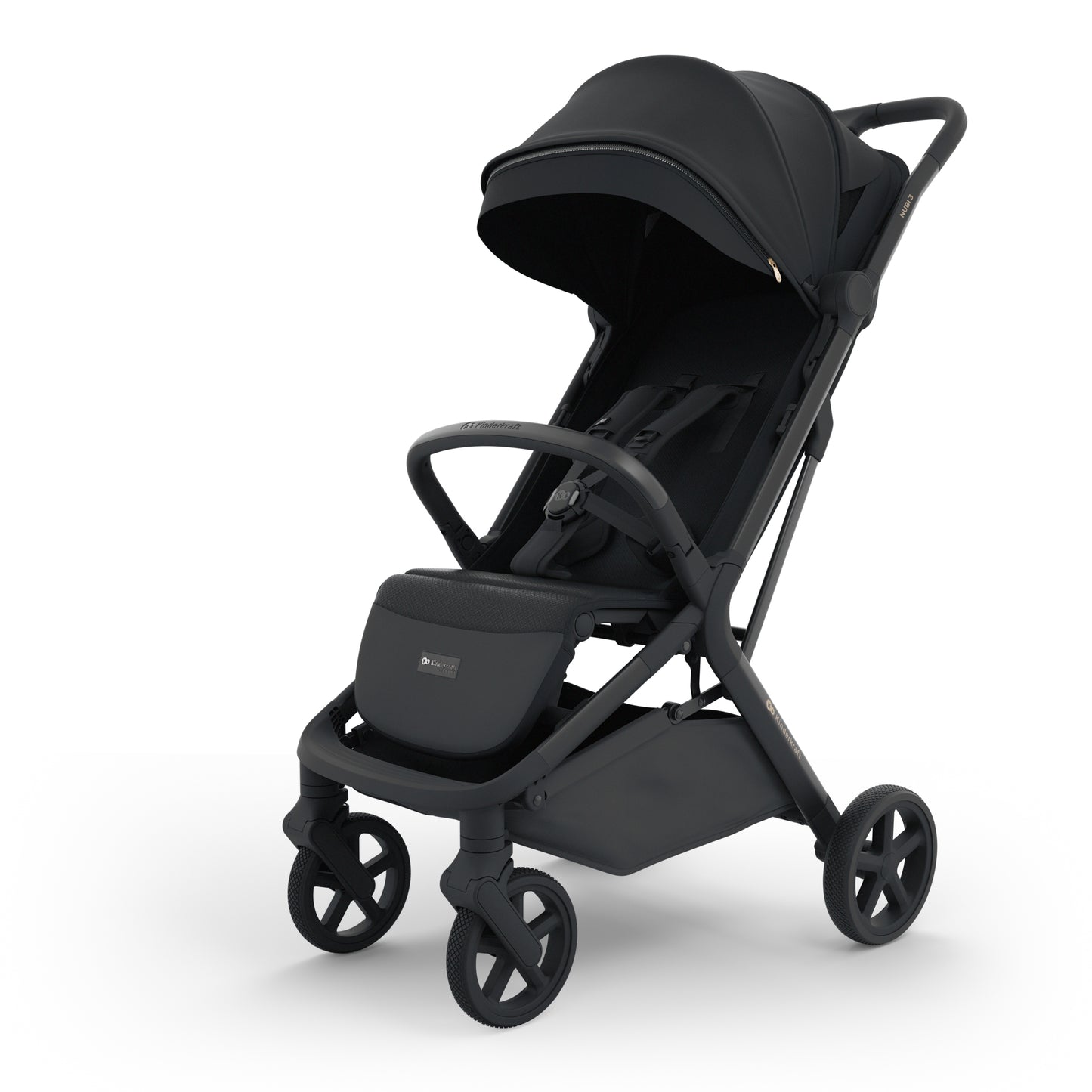 Silla de Paseo NUBI 3 de Kinderkraft  Negra– Ultraligera, Compacta y Perfecta para Viajar