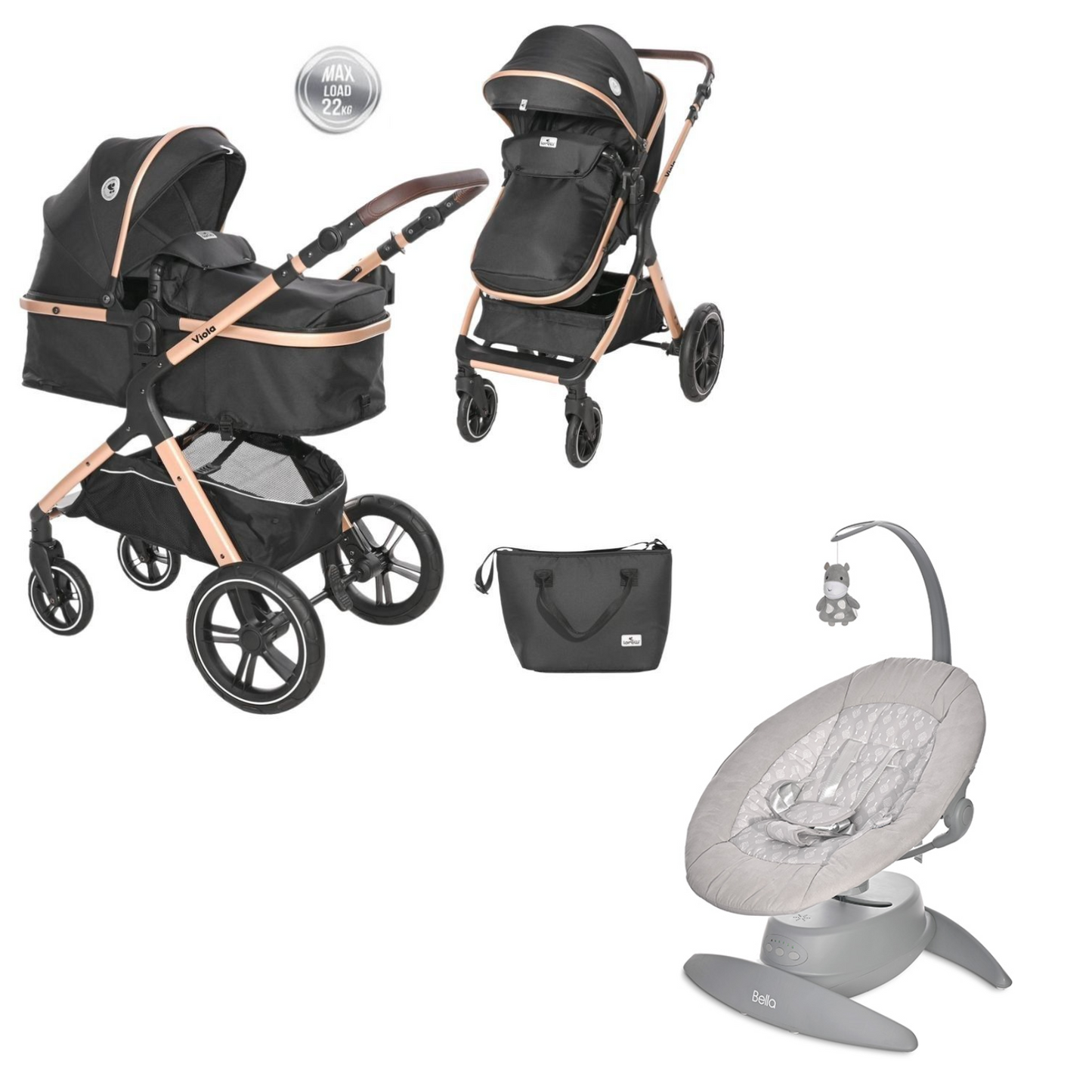 Pack carro duo negro + hamaca auto
